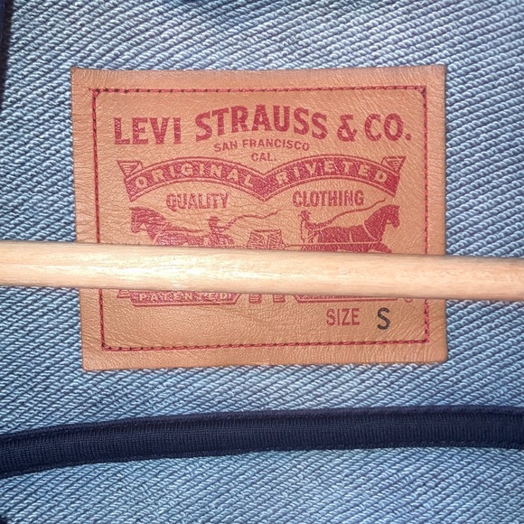 🥃🍕 VINTAGE Genuine Levi Strauss & Co. Blue Jean Style Jacket Size Small 🥾🌴 - Picture 5 of 10